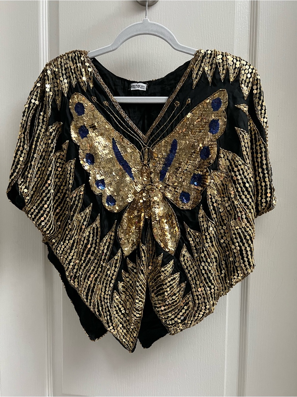 Vintage Sequin Butterfly Top